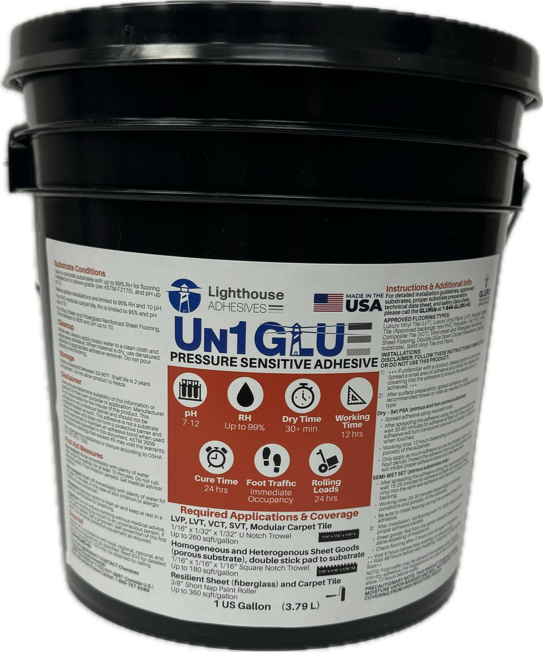 Un1 "Uni" GLU Pressure Sensitive Adhesive (1-ga)