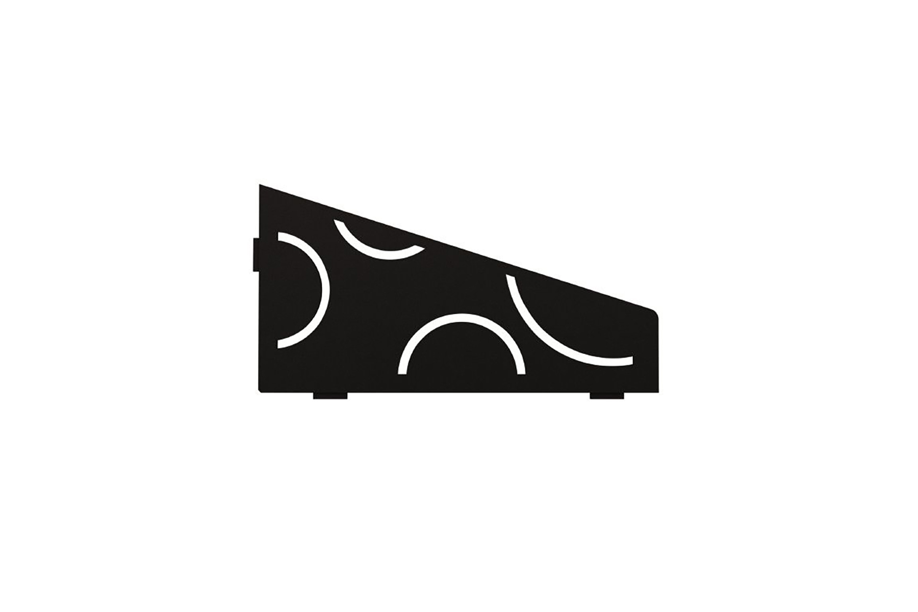 Shelf Quadrilat Corner Curve Matte Black