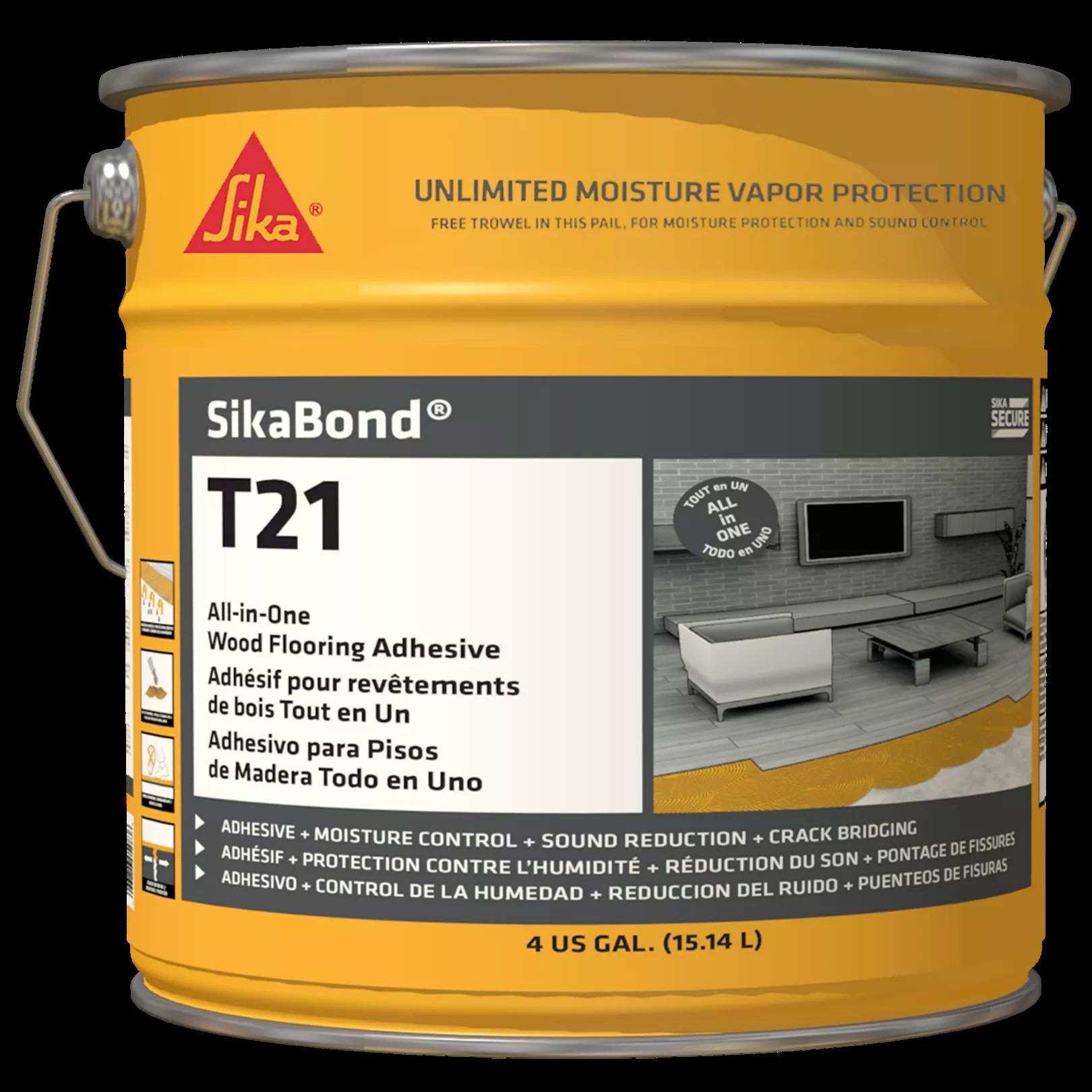 Sikabond T21 Urethane Adhesive & Moisture Vapor Reduction (4-ga)