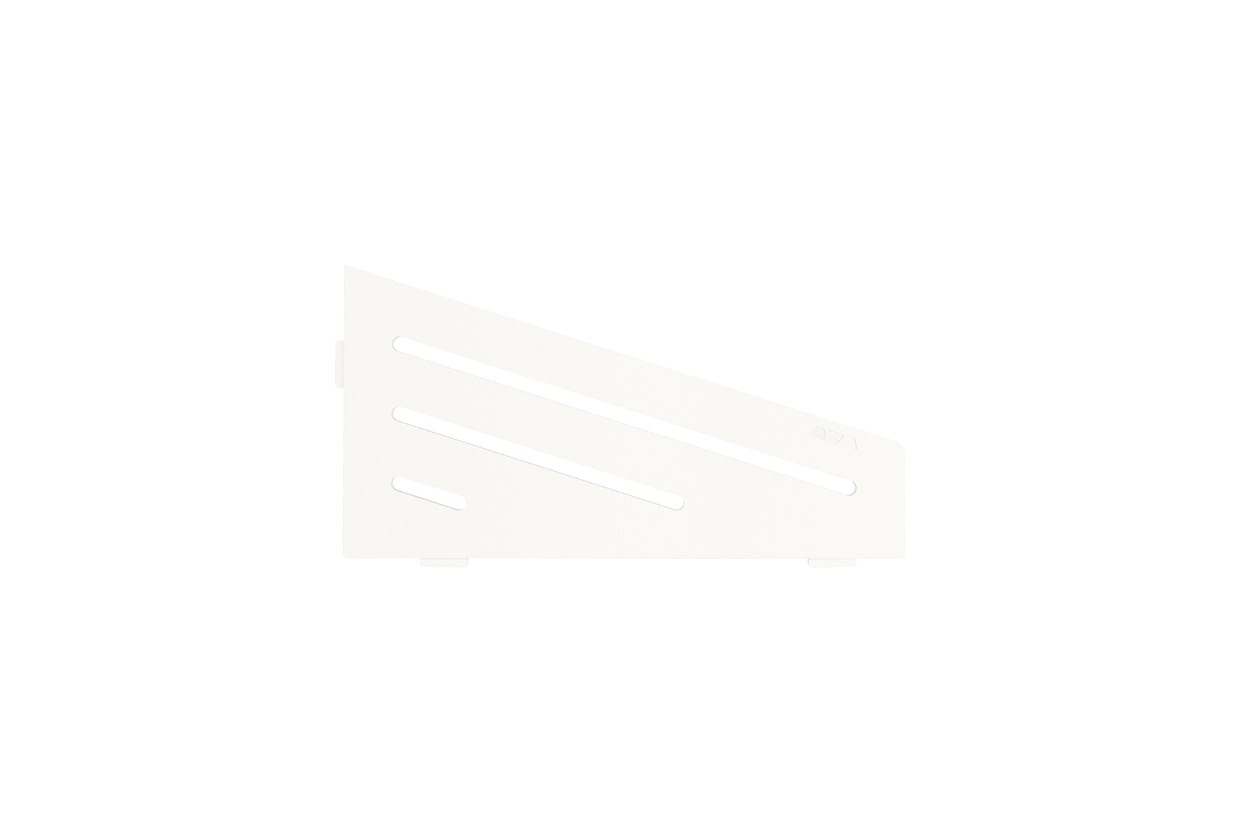 Shelf Quadrilat Corner Wave Matte White