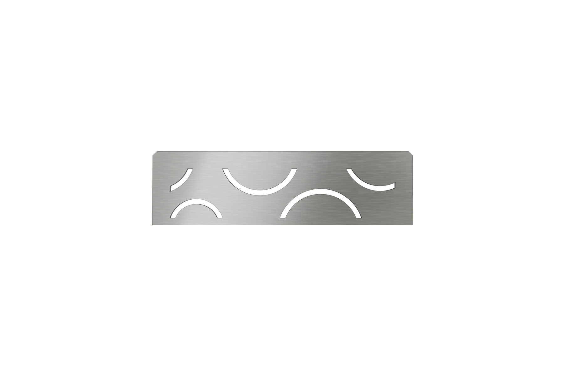 Shelf Rectangular Niche Curve Floral Brushed Stainless Steel