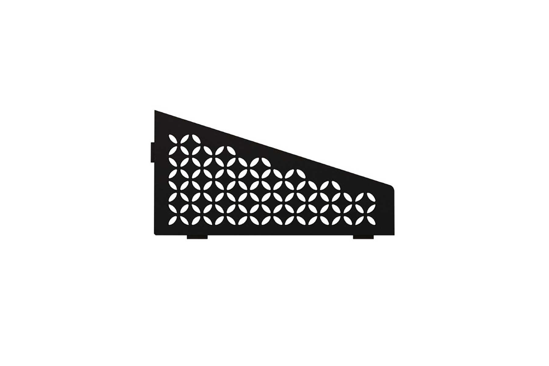 Shelf Quadrilat Corner Floral Matte Black