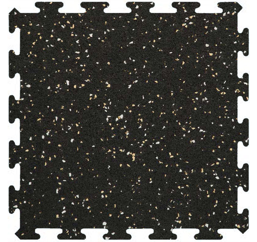 Recoil 3/8" Interlocking Tile 10% 34-1/4" X 31-1/4" 376 Bisque/Ivory
