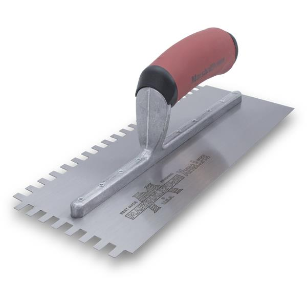 Standard Notched Trowels 1/4" X 3/8" X 1/4" Sq. w/ Durasoft