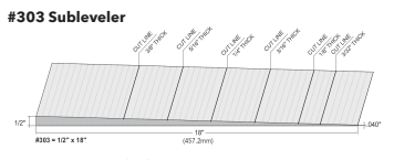 Subfloor Leveler Ramp 1/2" x 18" x 4'