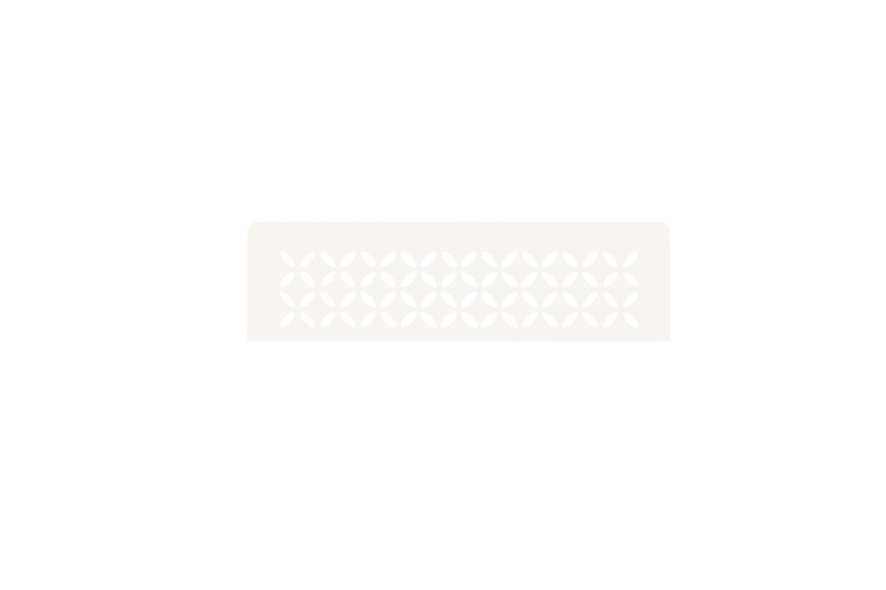 Shelf Rectangular Niche Floral Matte White