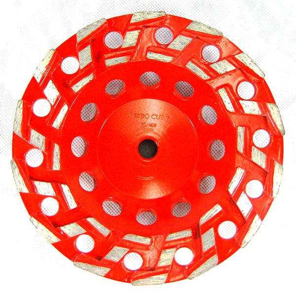 7" 30/40 Grit -S- Seg Cup Wheel - Bolt On - Red