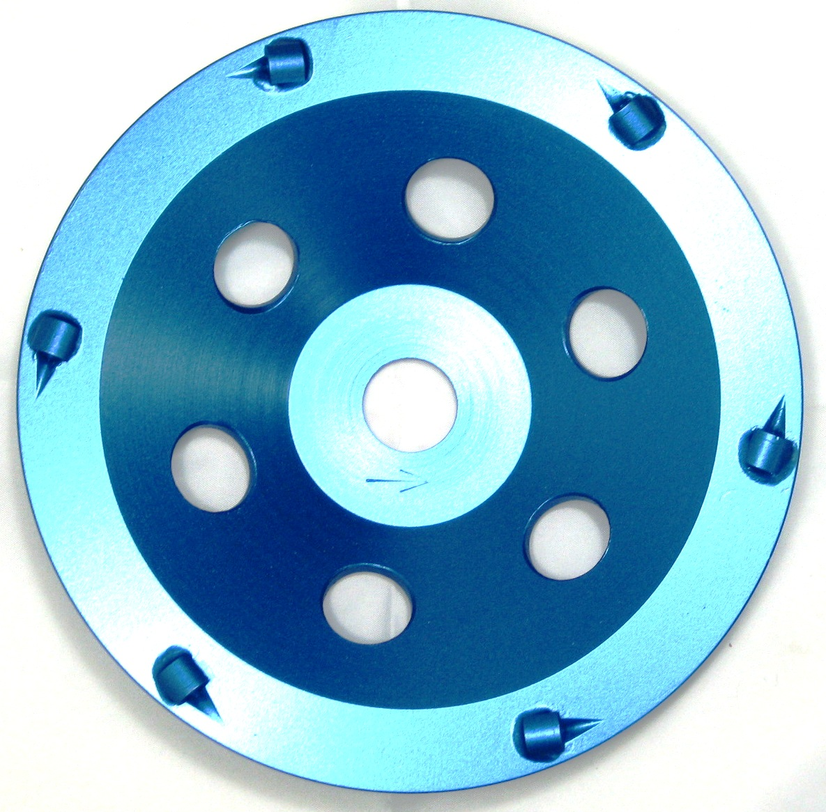 7" PCD 6 Seg Cup Wheel - Bolt On - Blue