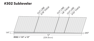 Subfloor Leveler Ramp 1/4" x 12" x 4'