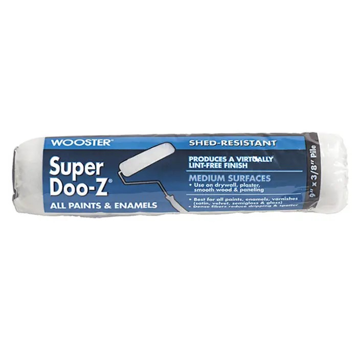 Super Doo-Z 9" x 3/8" Shed Resistant White Fabric Paint Roller Cover