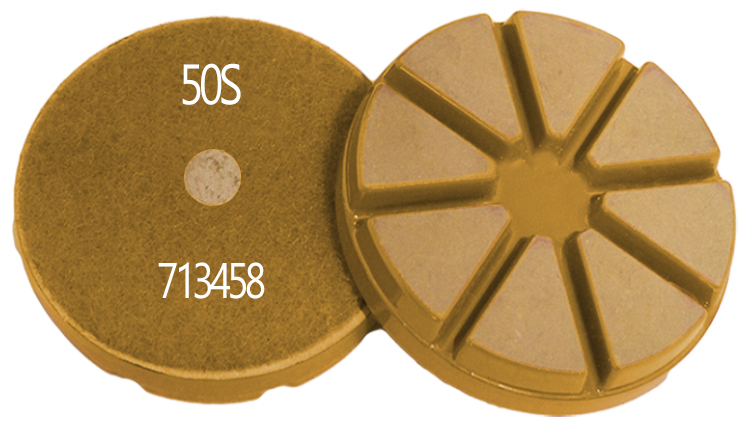 3" Ceramic Transitional , Soft No Boss BSD 50 Grit