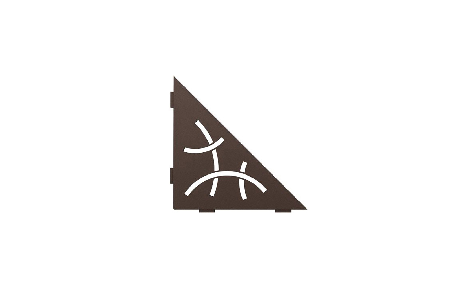 Shelf Triangular Corner Curve Bronze