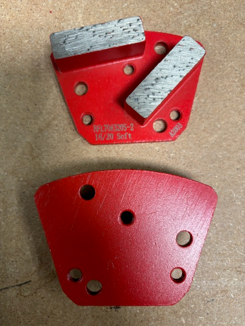 60/80 Grit Double Bar Diamonds, Soft Trapezoid Red 9-Ea
