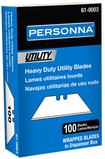 Personna 61-0003 .024" HD 2-Notch Utility Blades (100 Pack)