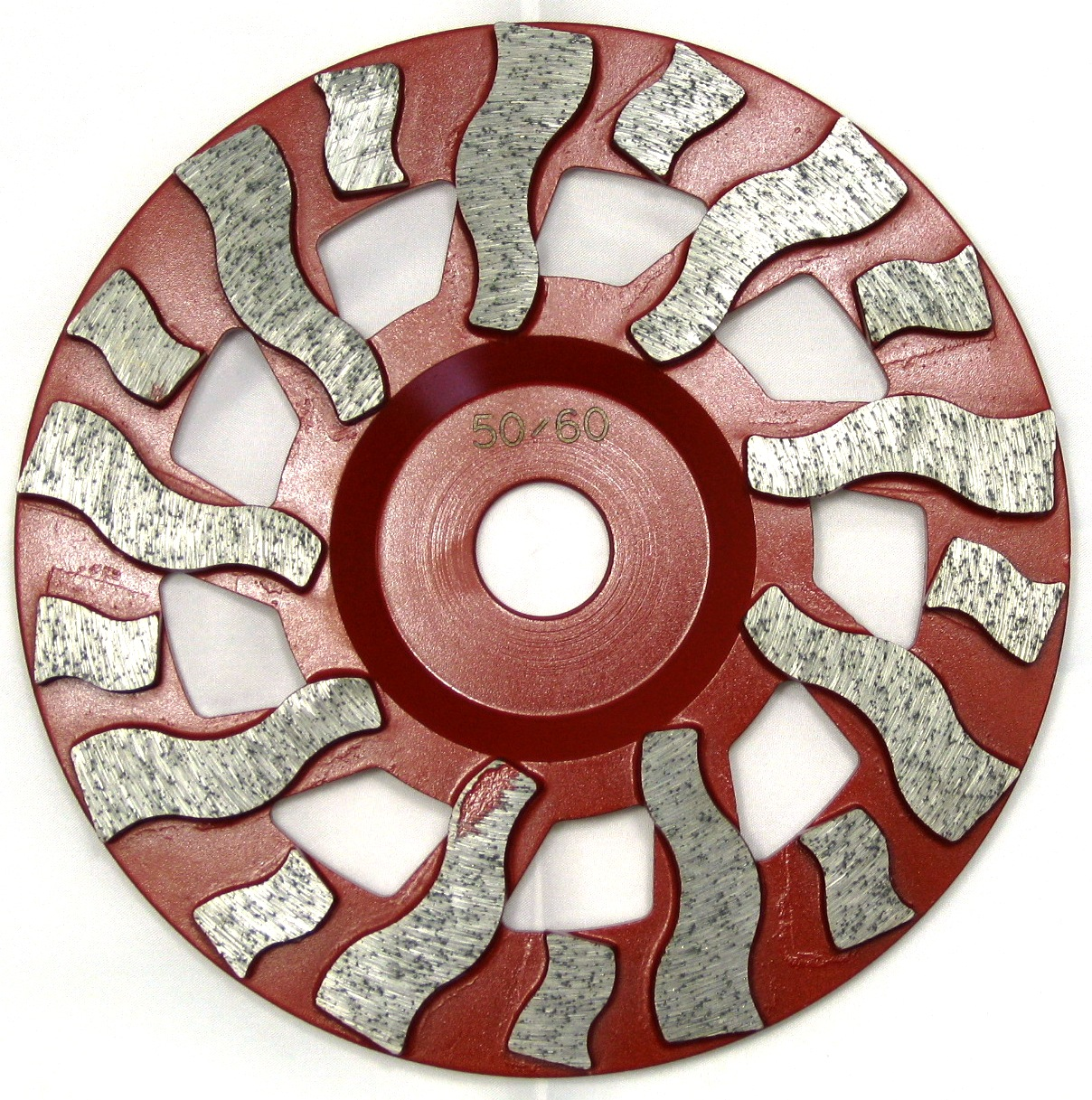 5" 50/60 Grit Twister Supreme Cup Wheel - Bolt On - Red