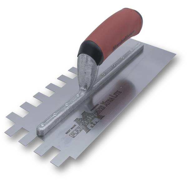 Standard Notched Trowels 1/4" X 1/2" X 1/4" U w/Curv Dursft