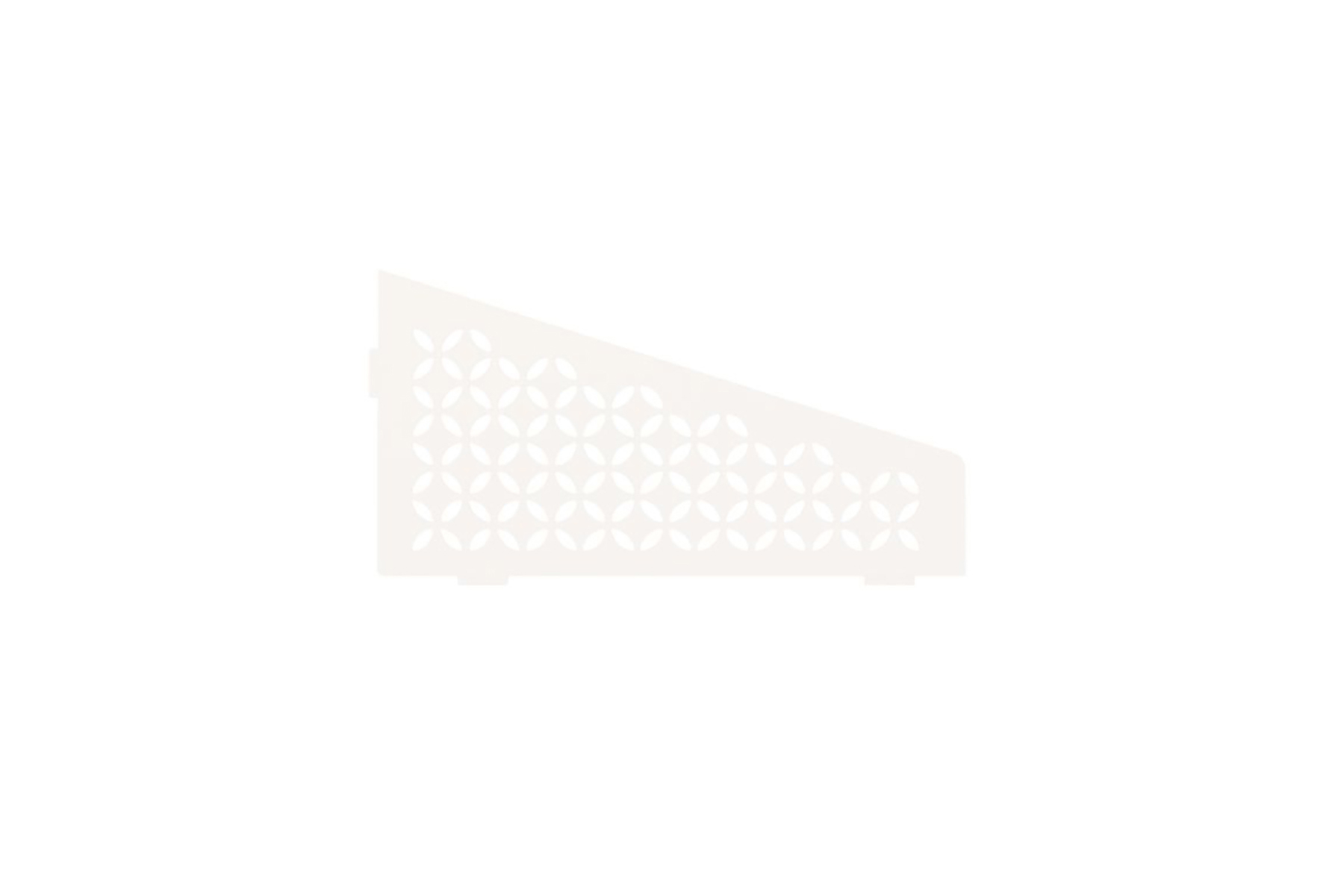 Shelf Quadrilat Corner Floral Matte White