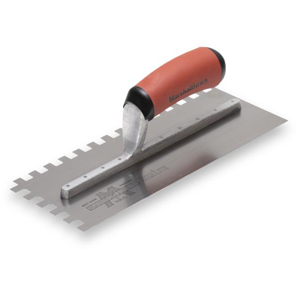 Standard Notched Trowels 3/8" X 3/8" X 3/8" Sq. w/ Durasoft