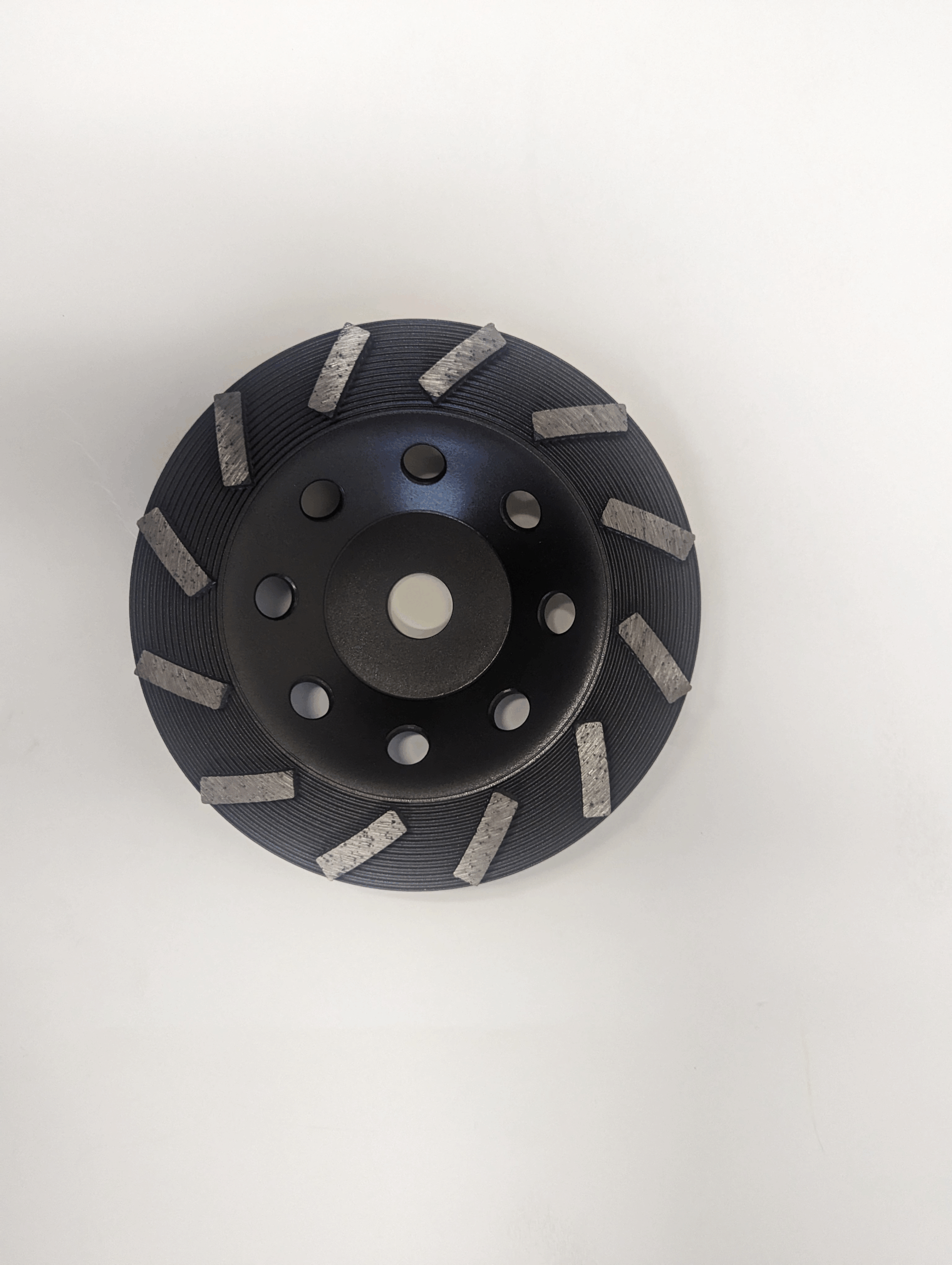 7" 12 Seg Premium Turbo Cup Wheel Threaded - Dark Grey