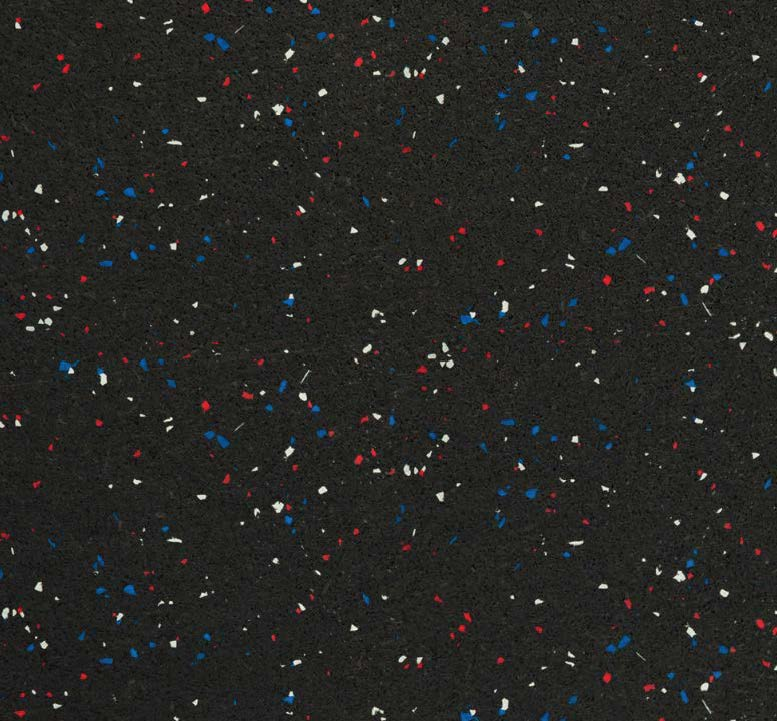 Recoil Fitness 1/4" Square Edge Tile 10% 36" X 36" 375 Cobalt/Red/Bisque