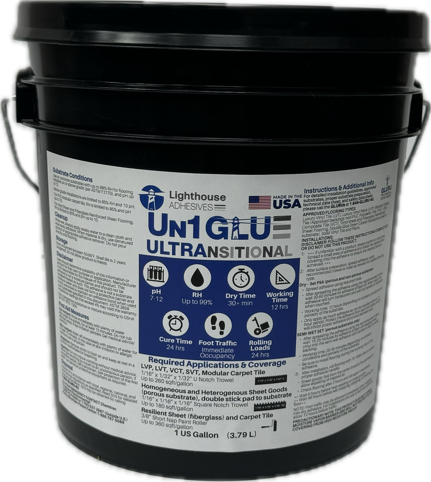 Un1 "Uni" GLU Ultra Transitional Pressure Sensitive Adhesive (1-ga)