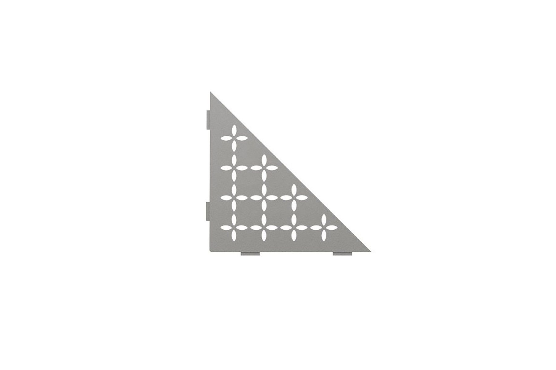 Shelf Triangular Corner Floral Stone Grey