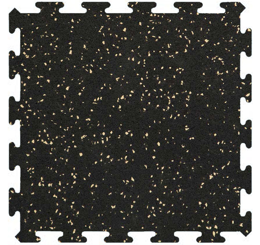 Recoil 3/8" Interlocking Tile 10% 34-1/4" X 31-1/4" 198 Ivory