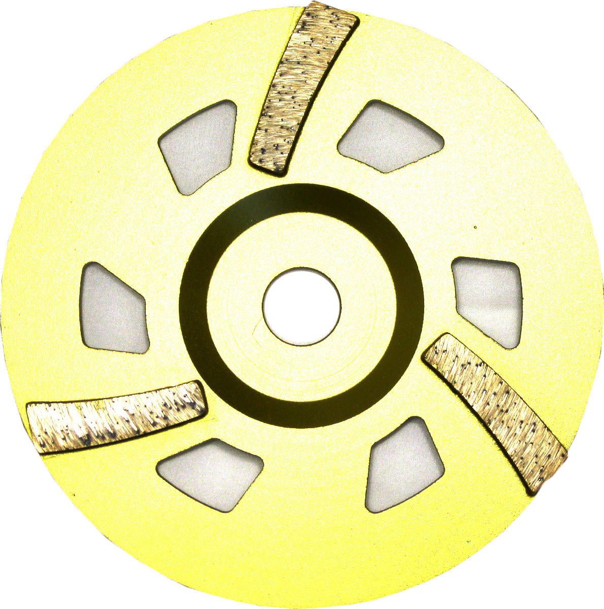 7" 18 Grit Tornado 3 Seg Cup Wheel - Bolt On - Yellow