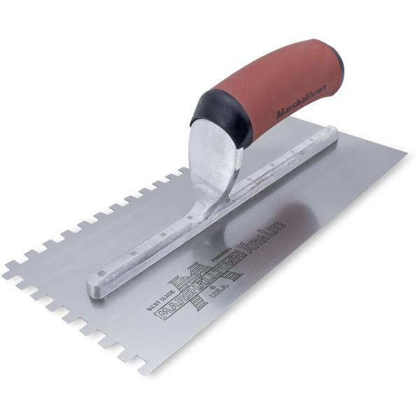 Standard Notched Trowels 1/4" X 1/4" X 1/4" Sq. w/Durasoft