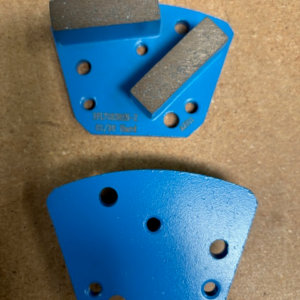 60/80 Grit Double Bar Diamonds, Hard Trapezoid Blue 9-Ea