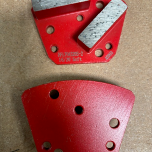 60/80 Grit Double Bar Diamonds, Soft Trapezoid Red 9-Ea