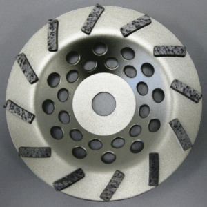 7" 12 Seg Standard Turbo Cup Wheel - Threaded - Silver