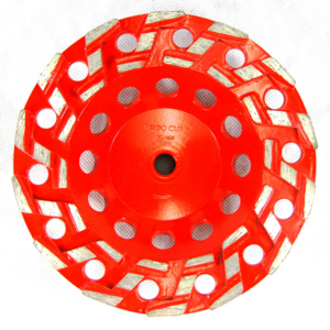 7" 30/40 Grit -S- Seg Cup Wheel - Bolt On - Red