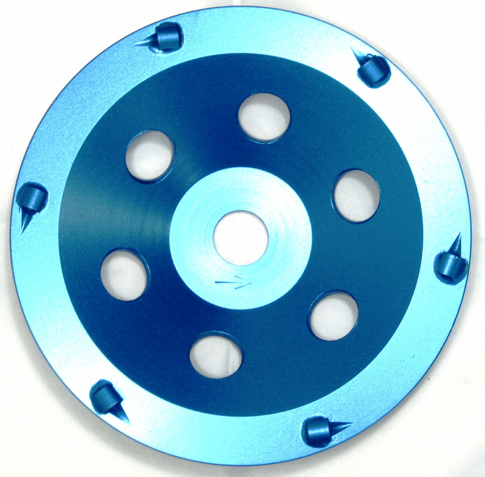7" PCD 6 Seg Cup Wheel - Bolt On - Blue