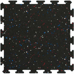 Recoil 3/8" Interlocking Tile 10% 34-1/4" X 31-1/4" 375 Red/Bisque/Cobalt
