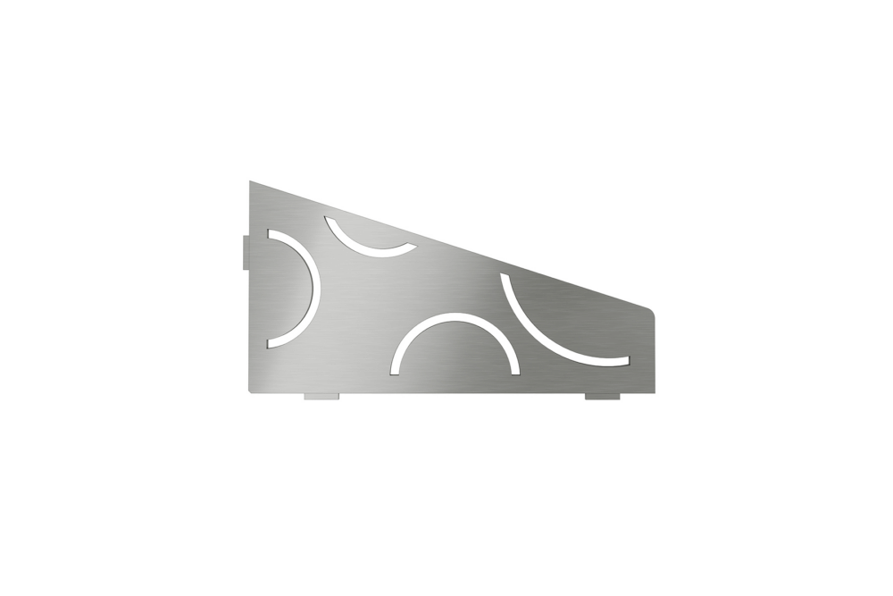 Shelf Quadrilat Corner Curve Brushed Stainless Steel