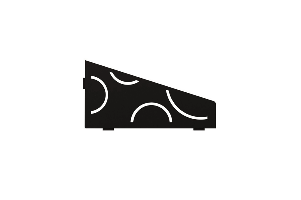 Shelf Quadrilat Corner Curve Matte Black