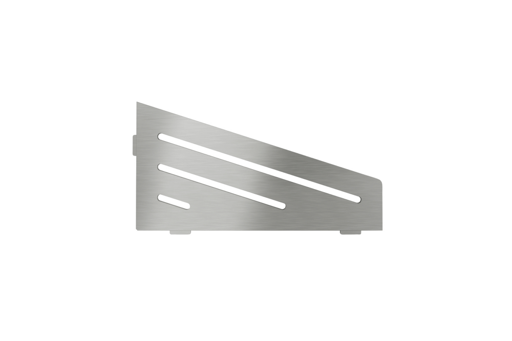 Shelf Quadrilat Corner Wave Brushed Stainless Steel