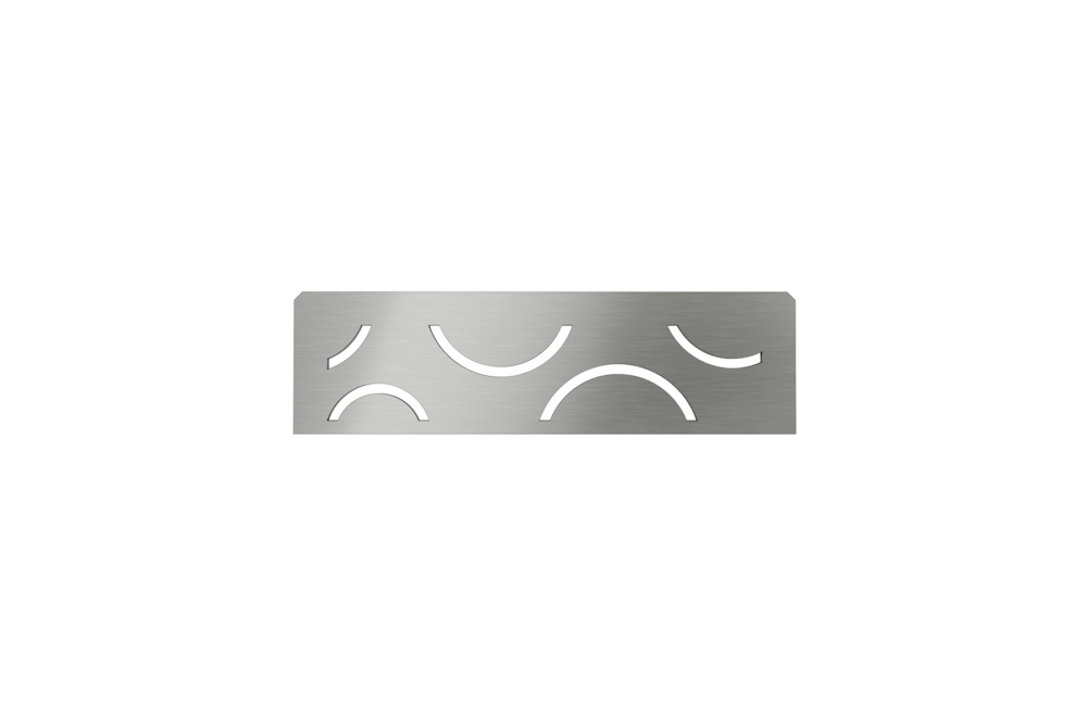 Shelf Rectangular Niche Curve Floral Brushed Stainless Steel