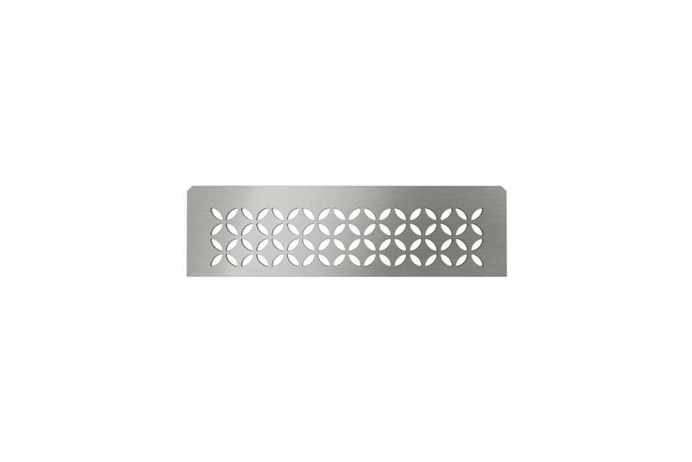 Shelf Rectangular Niche Floral Brushed Stainless Steel